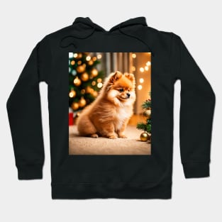 Christmas Pomeranian Puppy Dog Hoodie